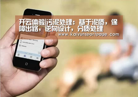 开云体验|污泥处理:基于泥质,保障出路,逆向设计,分质处理(图1) 开云官网