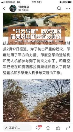 “开云导航”商务部回应美对中国铝箔反倾销调查:替代国做法必须终止(图4) 开云体验